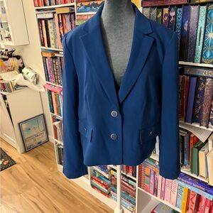 Ann Taylor Royal Blue Blazer with Silver Buttons